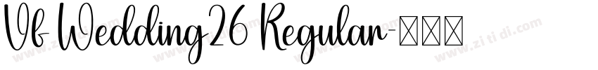 Vf Wedding26 Regular字体转换